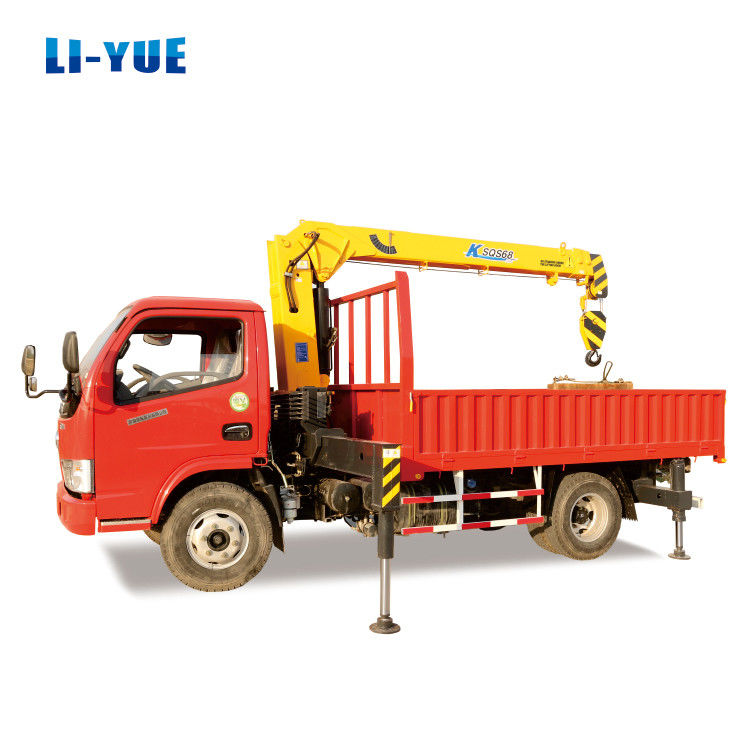 11.5m Max. Tinggi Angkat 4 Ton Truk dipasang Crane untuk operasi yang aman dan lancar