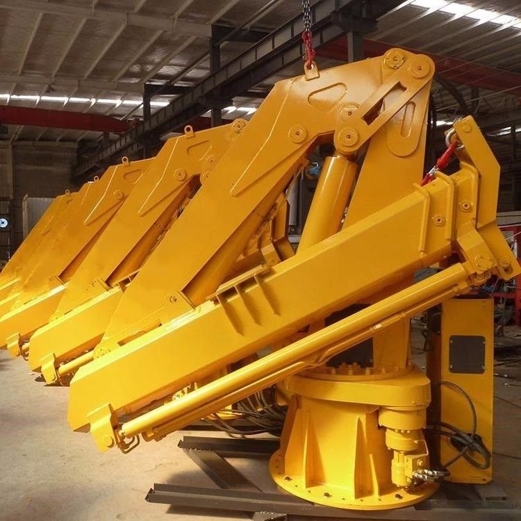 2 / 3 / 5 / 10 Ton Offshore Telescopic Ship Marine Deck Crane Dengan Persyaratan Pelanggan