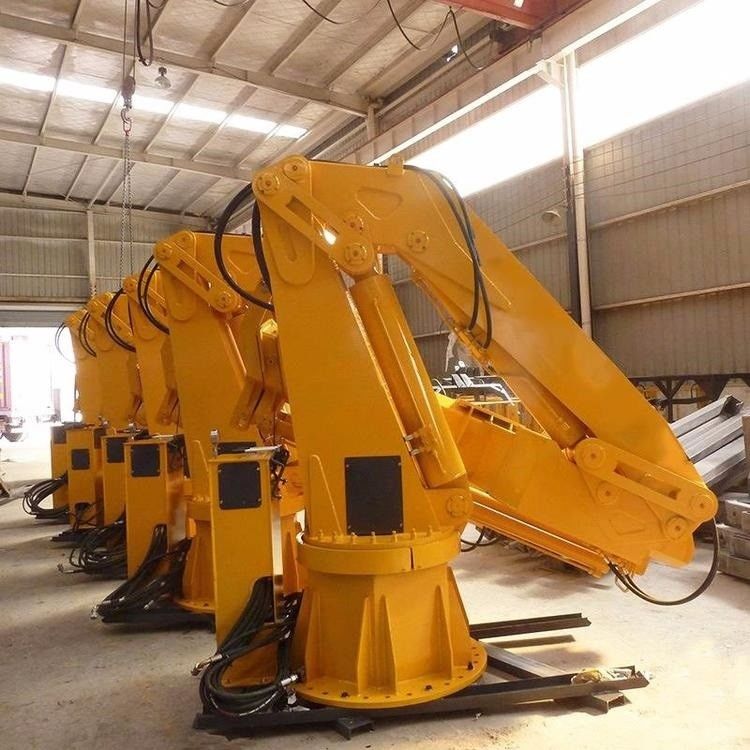 2 / 3 / 5 / 10 Ton Offshore Telescopic Ship Marine Deck Crane Dengan Persyaratan Pelanggan
