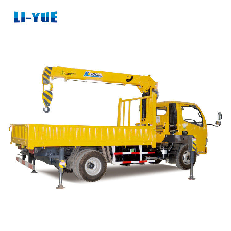 Excellent Liyuan Hydraulic Mini 3,2 Ton Telescopic Boom Lorry Crane dengan Span 4,6m