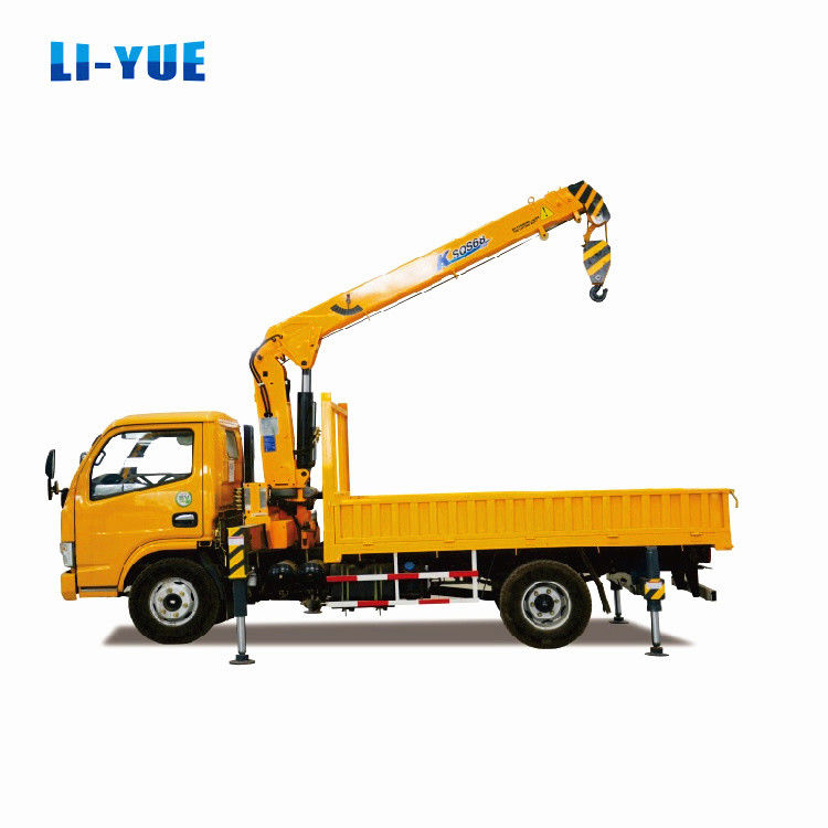 Excellent Liyuan Hydraulic Mini 3,2 Ton Telescopic Boom Lorry Crane dengan Span 4,6m
