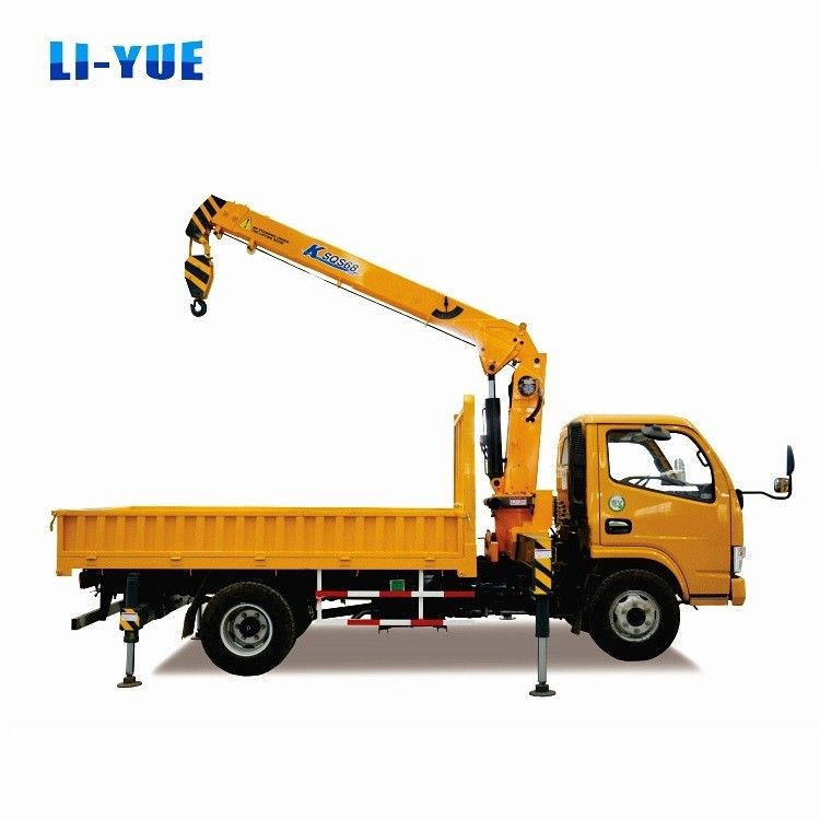 Excellent Liyuan Hydraulic Mini 3,2 Ton Telescopic Boom Lorry Crane dengan Span 4,6m