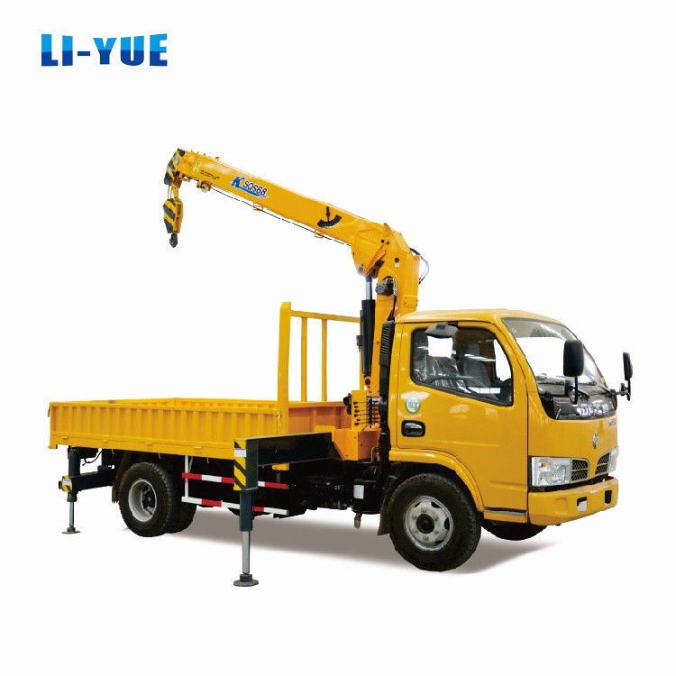 Hydraulic Compact 4 Ton Small Stiff Arm Mobile Truck Crane untuk Peningkatan Konstruksi