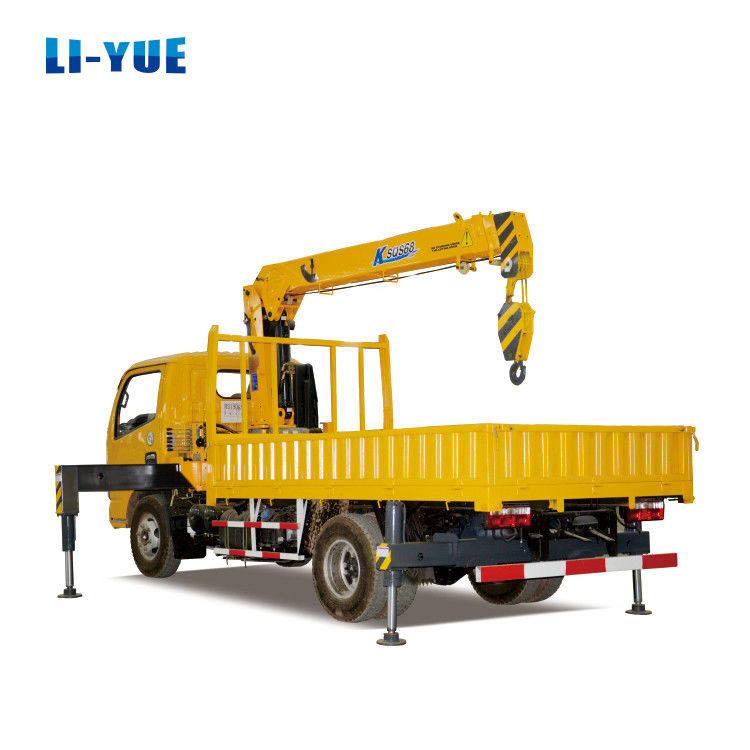 Hydraulic Compact 4 Ton Small Stiff Arm Mobile Truck Crane untuk Peningkatan Konstruksi