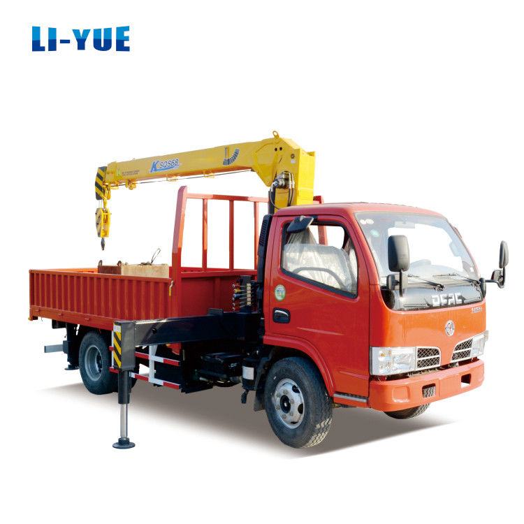 Mini Crane Động cơ di động Telescopic Boom Đường thẳng nâng xe tải Crane gắn 1290 kg Trọng lượng cho động cơ YUNNEI và cánh tay thẳng thủy lực