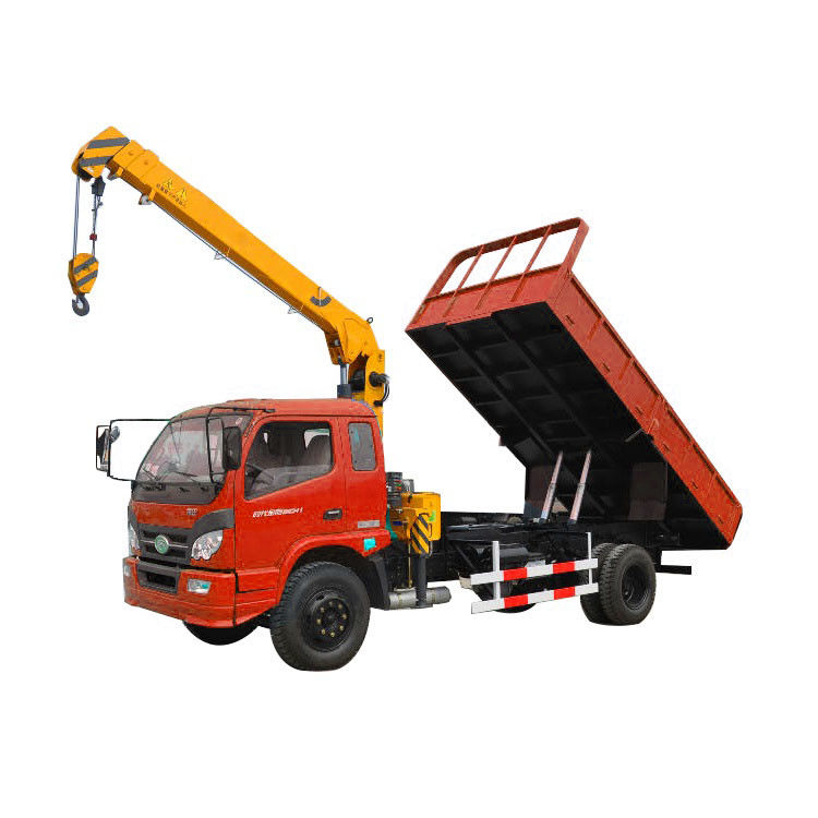 Mesin Angkat Mini 5 Ton Listrik Kekuatan Boom Mobil Truk Crane Dengan Kinerja Tinggi