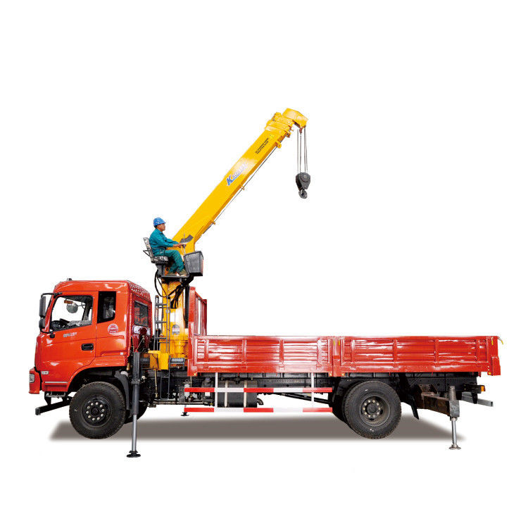 ไฮดรอลิก 6.3 ตัน รถบรรทุก มอนท์เครนตรง Telescopic Arm Stiff Boom Crane สําหรับรถบรรทุก