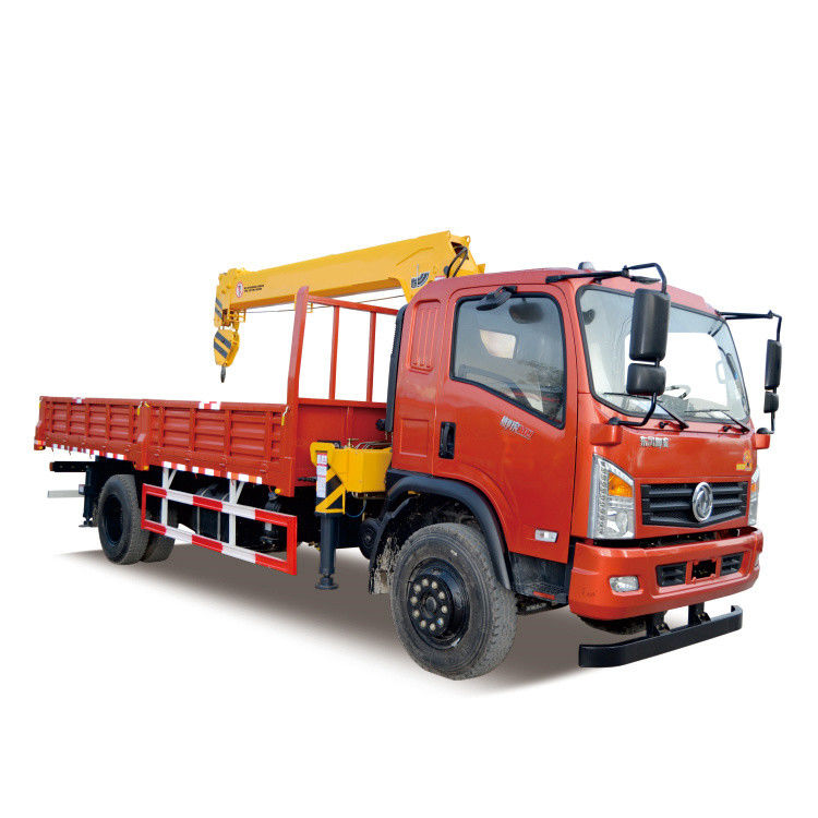 ไฮดรอลิก 6.3 ตัน รถบรรทุก มอนท์เครนตรง Telescopic Arm Stiff Boom Crane สําหรับรถบรรทุก