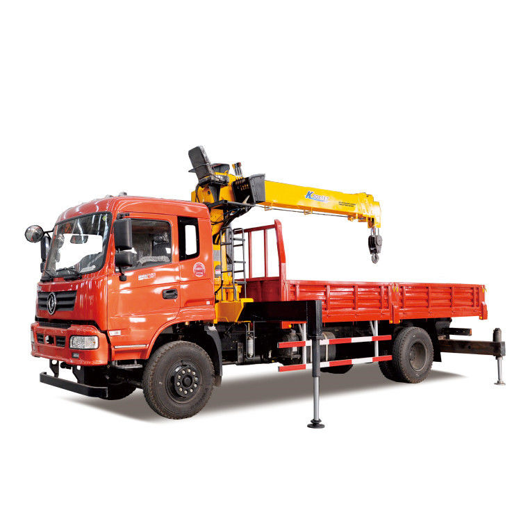 ไฮดรอลิก 6.3 ตัน รถบรรทุก มอนท์เครนตรง Telescopic Arm Stiff Boom Crane สําหรับรถบรรทุก