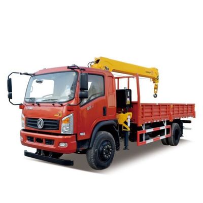 เครื่องกีฬาไฮดรอลิก Telescopic Boom มินิเครน เครื่องกีฬาติดรถบรรทุก 6 ตัน